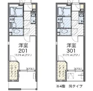 レオネクストD2 a1【3階】の間取り