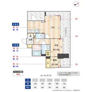 レジデンス渋谷富ヶ谷【7階】の間取り