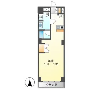 スクエア名駅南【4階】の間取り
