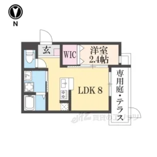 リアフラッツ香里園NORTH【1階】の間取り