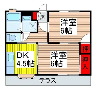 アバンサールプリモB【2階】の間取り