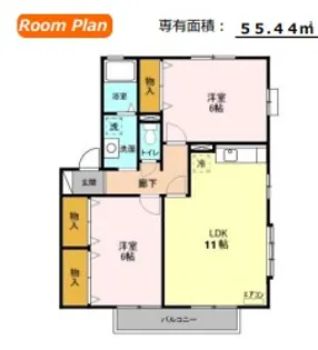 メイプルタウン川越的場F【2階】の間取り
