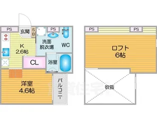 REVE住之江【1階】の間取り