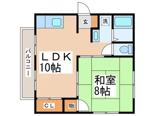平野コ-ポ【2階】の間取り
