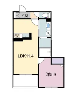 シャーメゾンRAC下鈎【1階】の間取り