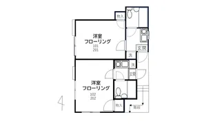コーポ大塚【1階】の間取り