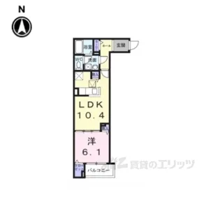ヒカルサ尼崎若王寺【1階】の間取り