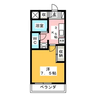 コーポハウスカモン【2階】の間取り