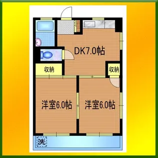 福島ハイツ【1階】の間取り