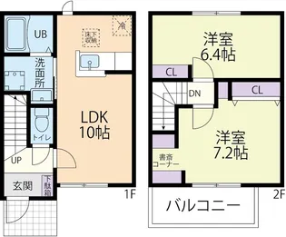 11/15(仮称)鴻巣市屈巣テラスハウス Aの間取り