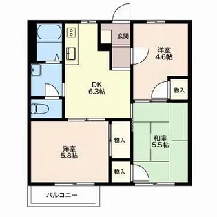 青空パレス【1階】の間取り
