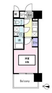 エスリード難波VALORE【12階】の間取り