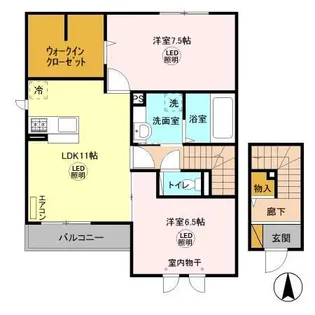 ローター ファーデン【2階】の間取り