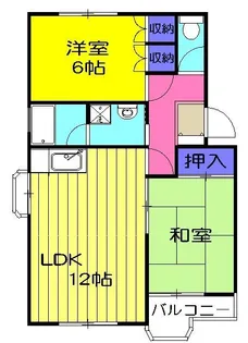 大和ハイツ1号館【2階】の間取り