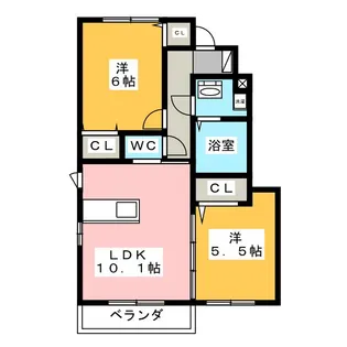 レオニール A【1階】の間取り