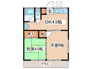 コーポ井上【1階】の間取り