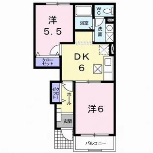 ミドルコート【1階】の間取り