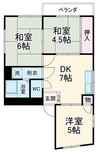 ひばりマンション【10階】の間取り