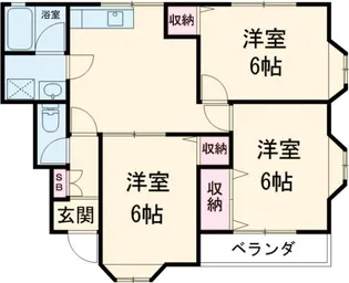 アネックスミヤコD【1階】の間取り