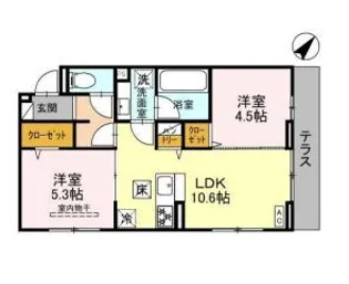 アゼリア【1階】の間取り