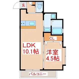 フィオーレ城南【7階】の間取り