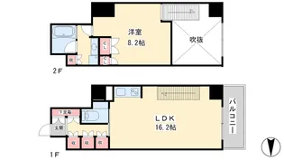 KDXレジデンス本町橋の間取り