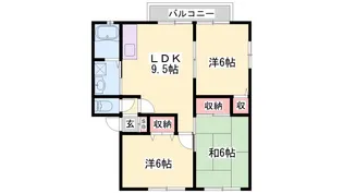 カサベルデ南山II【1階】の間取り