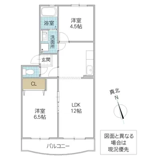 フィルドウス B棟【1階】の間取り