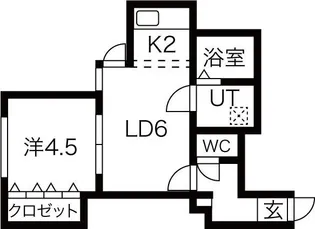 ライフステージ菊水【2階】の間取り