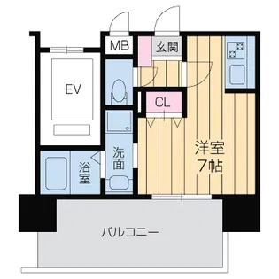 ドゥーエ森ノ宮【4階】の間取り