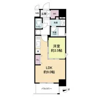 URBANLINK森小路駅前【6階】の間取り
