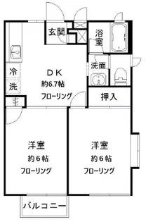 K コーポ【2階】の間取り