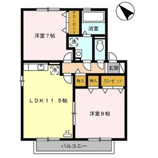 ヴィル・スクエア【2階】の間取り