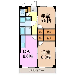 アストレア【2階】の間取り