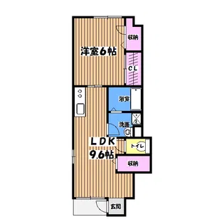 サングリーンB【1階】の間取り