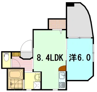 ラ・ブリィエ段原【4階】の間取り