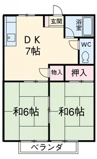 サンシティ三ツ井【2階】の間取り