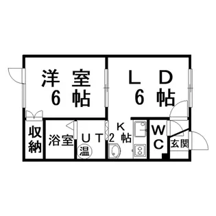 クリア釧路星が浦【2階】の間取り