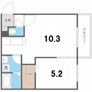 LUANA栄通【1階】の間取り