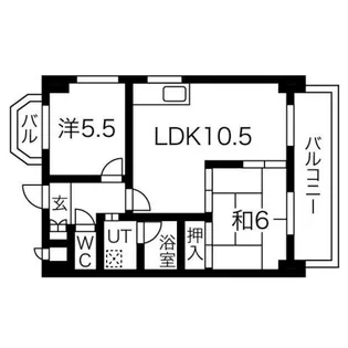 リヴァーサイド植田【4階】の間取り