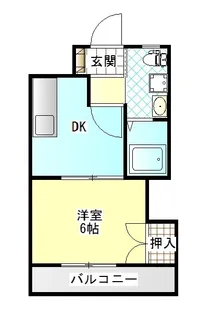 コーポ中之庄【1階】の間取り