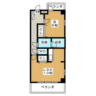 フォンテーヌ峯【4階】の間取り