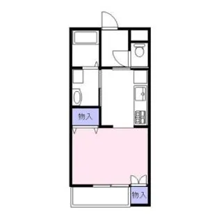 フェリーチェ天神 1KO【1階】の間取り