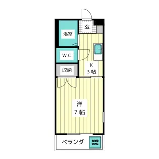 ホワイトセブン 西棟【1階】の間取り