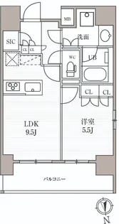 シーズンフラッツ上野稲荷町【13階】の間取り