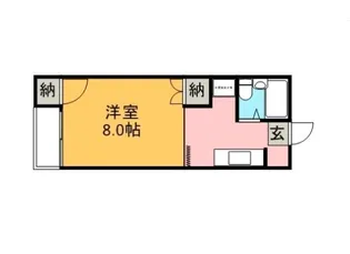 ヴィラージュぶ~け【1階】の間取り