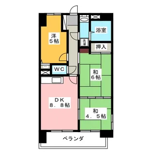 アーバンハイツ富吉【3階】の間取り