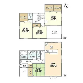 千葉県船橋市三山3【一戸建】の間取り