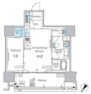 1LDKの間取り画像