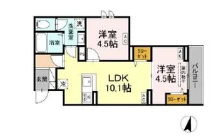 セレスティア若宮【2階】の間取り